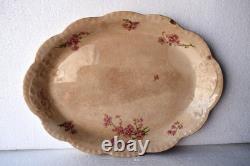 Antique Johnson Bros England Oval Floral Serving Platter Pink Blossoms 15 x 10R