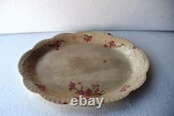 Antique Johnson Bros England Oval Floral Serving Platter Pink Blossoms 15 x 10R