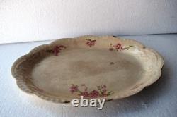 Antique Johnson Bros England Oval Floral Serving Platter Pink Blossoms 15 x 10R