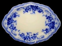 Antique Johnson Bros England Richmond 16 3/8 x 1.5in Flow Blue Platter EUC