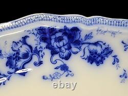 Antique Johnson Bros England Richmond 16 3/8 x 1.5in Flow Blue Platter EUC