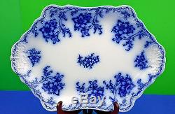 Antique Johnson Bros. Flow Blue Claremont 16 Oval Serving Platter