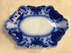 Antique Johnson Bros. Flow Blue Florida 14.5x 10 Platter