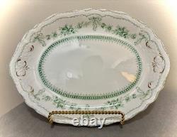Antique Johnson Bros Glenwood Flow Green Staffordshire Platter 12.25 Pat 1902
