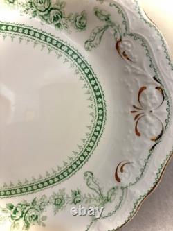Antique Johnson Bros Glenwood Flow Green Staffordshire Platter 12.25 Pat 1902