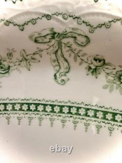 Antique Johnson Bros Glenwood Flow Green Staffordshire Platter 12.25 Pat 1902