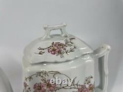 Antique Johnson Brothers Bros Ironstone England Porcelain Daisy Magnolia Teapot