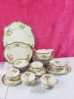 Antique Johnson Brothers China, 30 Pieces Ontwood Design