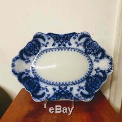 Antique Johnson Brothers Florida Flow Blue Serving Platter