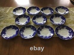 Antique Johnson Brothers Flow Blue Brooklyn 6, 7-1/8 & 8-7/8 Plates & Misc Pcs