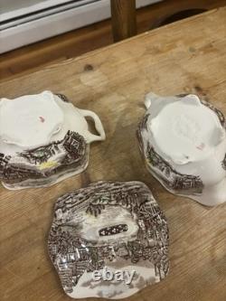 Antique Johnson Brothers Old English Countryside, 44 Pieces great condition