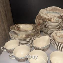 Antique Johnson Brothers Old English Countryside, Service For 8 55 Pieces Total