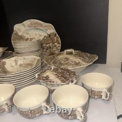 Antique Johnson Brothers Old English Countryside, Service For 8 55 Pieces Total