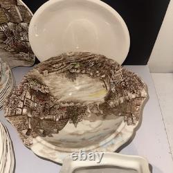 Antique Johnson Brothers Old English Countryside, Service For 8 55 Pieces Total