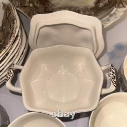 Antique Johnson Brothers Old English Countryside, Service For 8 55 Pieces Total