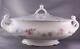 Antique Johnson Brothers Pink Rose Covered Casserole Vegetable Dish Transferware