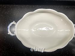 Antique Oval Vegetable Normandy (Flow Blue) Johnson Bros Missing lid