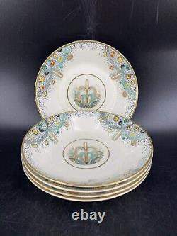Antique PAREEK Les Fontaines 1925 Art Exhibition JOHNSON BROS Bowls Set Art Deco