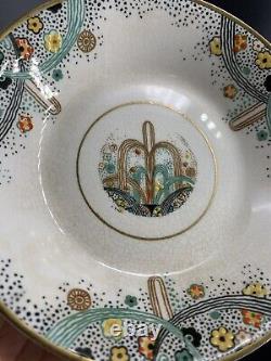 Antique PAREEK Les Fontaines 1925 Art Exhibition JOHNSON BROS Bowls Set Art Deco