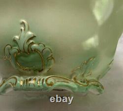 Antique PITCHER & BOWL WASH SET Johnson Brothers English Scrolls Green Gold Trim