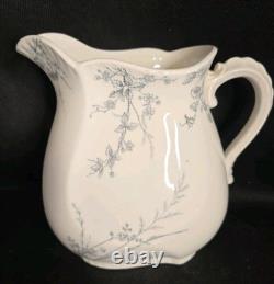 Antique Pitcher 1880's Rosedale Johnson Bros. England Semi- Porcelain