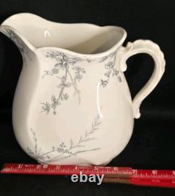Antique Pitcher 1880's Rosedale Johnson Bros. England Semi- Porcelain