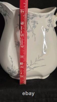 Antique Pitcher 1880's Rosedale Johnson Bros. England Semi- Porcelain