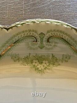 Antique Regis Green Transferware By Johnson Brothers England Platter 12x16