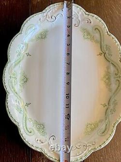 Antique Regis Green Transferware By Johnson Brothers England Platter 12x16