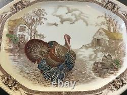 Antique Turkey Platter'Barnyard King' Johnson Bros Large Size 20.5 x 16