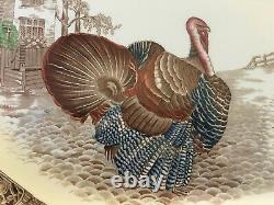 Antique Turkey Platter'Barnyard King' Johnson Bros Large Size 20.5 x 16