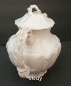 Antique Vintage Teapot White Semi-Porcelain Johnson Bros England 8 X 10