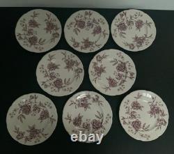 Antique Warwick Mulberry Johnson Bros. Set of Salad Plates (x8) England