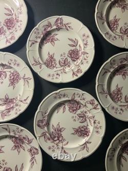 Antique Warwick Mulberry Johnson Bros. Set of Salad Plates (x8) England