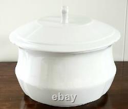 Antique White Ironstone Lidded Chamber Pot Johnson Brothers England Early 1900