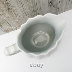 Antique White Ironstone Pitcher 9 Ribbed 3 Quarts by Johnson Brothers England