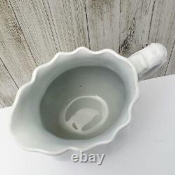 Antique White Ironstone Pitcher 9 Ribbed 3 Quarts by Johnson Brothers England