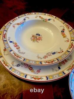 Antq Rare Pareek Johnson Bros. England Arundale 68 Pcs Floral Dining Set Read