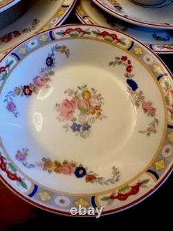 Antq Rare Pareek Johnson Bros. England Arundale 68 Pcs Floral Dining Set Read