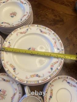 Antq Rare Pareek Johnson Bros. England Arundale 68 Pcs Floral Dining Set Read