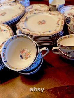 Antq Rare Pareek Johnson Bros. England Arundale 68 Pcs Floral Dining Set Read