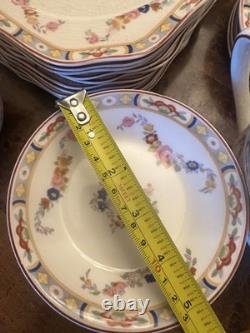 Antq Rare Pareek Johnson Bros. England Arundale 68 Pcs Floral Dining Set Read