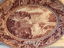 BEST 4 Platter Set Johnson Bros Historic America Pink Unique Different Sizes