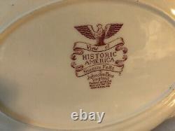 BEST 4 Platter Set Johnson Bros Historic America Pink Unique Different Sizes