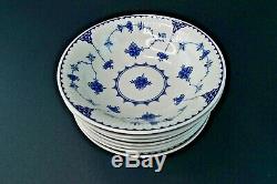 BLUE DENMARK by Johnson Brothers England Set of 7 Cereal Bowls 6 1/2 Excellent