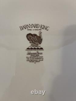 Barnyard King England Johnson Bros Large Turkey Platter 20 x 26 Excellent