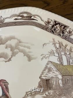 Barnyard King England Johnson Bros Large Turkey Platter 20 x 26 Excellent