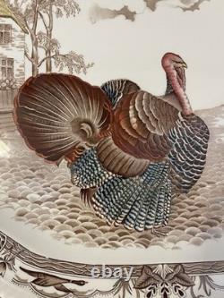 Barnyard King England Johnson Bros Large Turkey Platter 20 x 26 Excellent