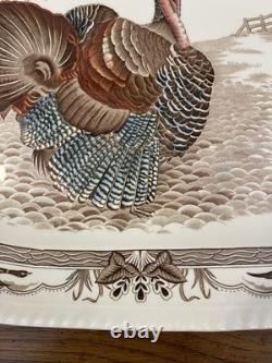 Barnyard King England Johnson Bros Large Turkey Platter 20 x 26 Excellent