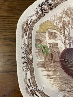 Barnyard King England Johnson Bros Large Turkey Platter 20 x 26 Excellent